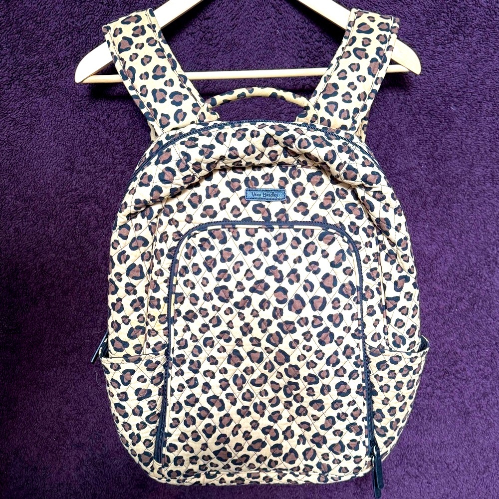 Vera Bradley NWOT ✨ Quilted Leopard Laptop Backpack Campus Bag